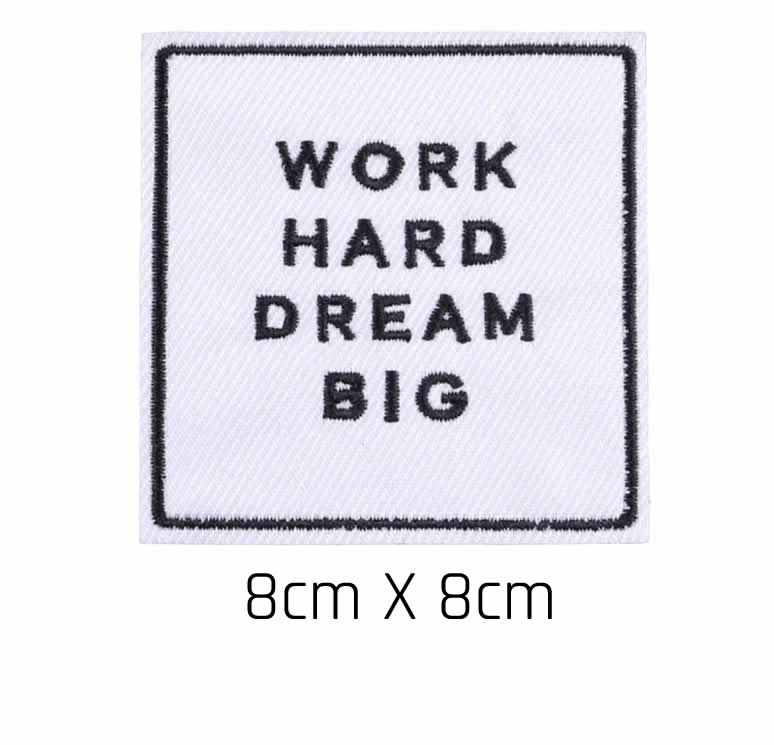 Parche Work Hard Dream Big