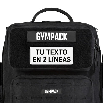 Parche Personalizable Dos Líneas Blanco