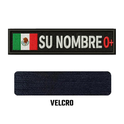 Parche Personalizable México + Tipo Sangre